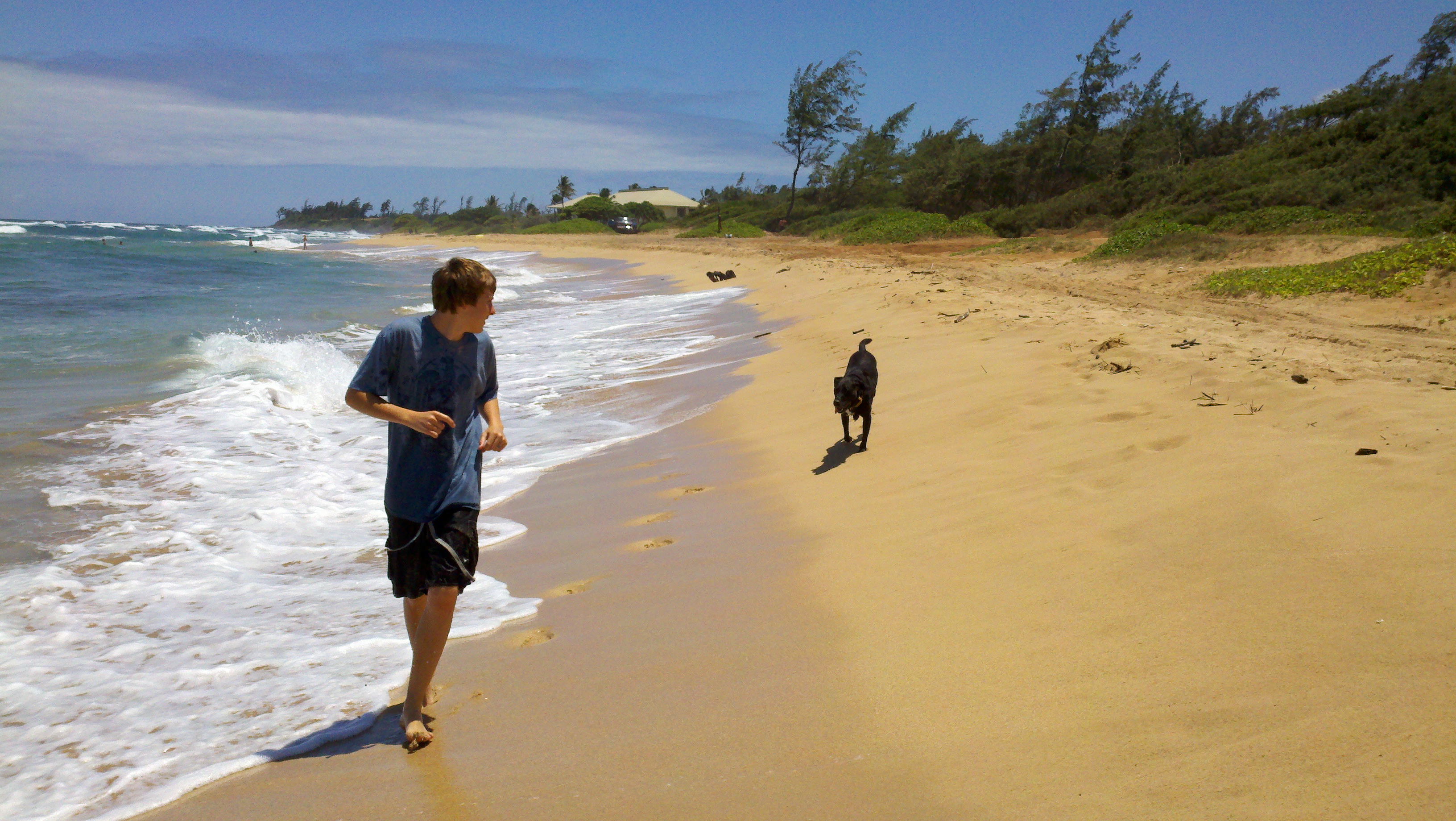 Beach run, Kauai